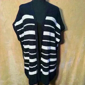 BRAND NEW Talbots Knit Cardigan Open Front Vest Side Buttons XS/S